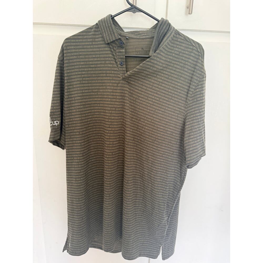Adidas Adicup Mens XL Golf Striped Shirt Countryclub Preppy